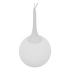 GloboStar® SPHERE 01143 Μοντέρνο Κρεμαστό Φωτιστικό Μπάλα Μονόφωτο 1 x E27 IP20 Λευκό Γυαλί - Μ25 x Π25 x Υ46.5cm
