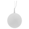 GloboStar® SPHERE 01143 Μοντέρνο Κρεμαστό Φωτιστικό Μπάλα Μονόφωτο 1 x E27 IP20 Λευκό Γυαλί - Μ25 x Π25 x Υ46.5cm