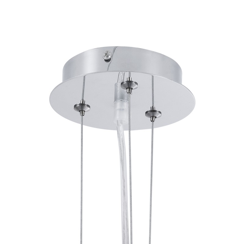 GloboStar® SERENIA 01151 Μοντέρνο Κρεμαστό Φωτιστικό Καμπάνα Μονόφωτο 1 x E27 IP20 Μαύρο & Άσπρο Γύψο - Μ40 x Π40 x Υ20cm