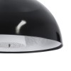 GloboStar® SERENIA 01151 Μοντέρνο Κρεμαστό Φωτιστικό Καμπάνα Μονόφωτο 1 x E27 IP20 Μαύρο & Άσπρο Γύψο - Μ40 x Π40 x Υ20cm
