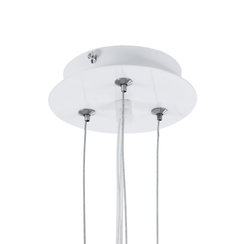 GloboStar® SERENIA 01152 Μοντέρνο Κρεμαστό Φωτιστικό Καμπάνα Μονόφωτο 1 x E27 IP20 Λευκό Γύψο - Μ40 x Π40 x Υ20cm