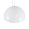 GloboStar® SERENIA 01152 Μοντέρνο Κρεμαστό Φωτιστικό Καμπάνα Μονόφωτο 1 x E27 IP20 Λευκό Γύψο - Μ40 x Π40 x Υ20cm
