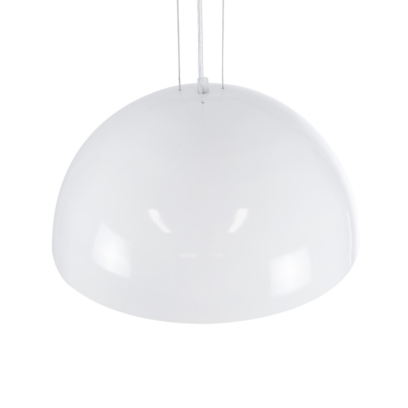 GloboStar® SERENIA 01152 Μοντέρνο Κρεμαστό Φωτιστικό Καμπάνα Μονόφωτο 1 x E27 IP20 Λευκό Γύψο - Μ40 x Π40 x Υ20cm