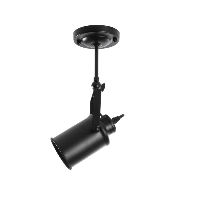 GLOBOSTAR® HOLLYWOOD 01153 Vintage Φωτιστικό Οροφής με Ντουί 1 x E27 AC 220-240V IP20 - Μαύρο - Μ8.5 x Π8.5 x Υ35cm