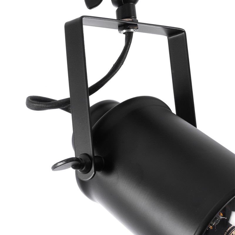 GLOBOSTAR® HOLLYWOOD 01153 Vintage Φωτιστικό Οροφής με Ντουί 1 x E27 AC 220-240V IP20 - Μαύρο - Μ8.5 x Π8.5 x Υ35cm