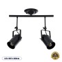 GLOBOSTAR® HOLLYWOOD 01154 Vintage Φωτιστικό Οροφής με Ντουί 2 x E27 AC 220-240V IP20 - Μαύρο - Μ45 x Π15 x Υ40cm