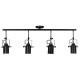 GLOBOSTAR® HOLLYWOOD 01156 Vintage Φωτιστικό Οροφής με Ντουί 4 x E27 AC 220-240V IP20 - Μαύρο - Μ13 x Π110 x Υ38cm GLOBOSTAR® HOLLYWOOD 01156 Vintage Φωτιστικό Οροφής με Ντουί 4 x E27 AC 220-240V IP20 - Μαύρο - Μ13 x Π110 x Υ38cm