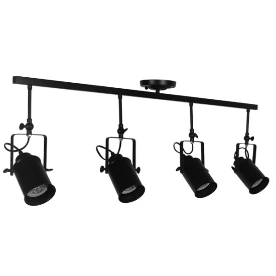 GLOBOSTAR® HOLLYWOOD 01156 Vintage Φωτιστικό Οροφής με Ντουί 4 x E27 AC 220-240V IP20 - Μαύρο - Μ13 x Π110 x Υ38cm GLOBOSTAR® HOLLYWOOD 01156 Vintage Φωτιστικό Οροφής με Ντουί 4 x E27 AC 220-240V IP20 - Μαύρο - Μ13 x Π110 x Υ38cm