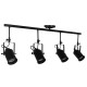 GLOBOSTAR® HOLLYWOOD 01156 Vintage Φωτιστικό Οροφής με Ντουί 4 x E27 AC 220-240V IP20 - Μαύρο - Μ13 x Π110 x Υ38cm GLOBOSTAR® HOLLYWOOD 01156 Vintage Φωτιστικό Οροφής με Ντουί 4 x E27 AC 220-240V IP20 - Μαύρο - Μ13 x Π110 x Υ38cm