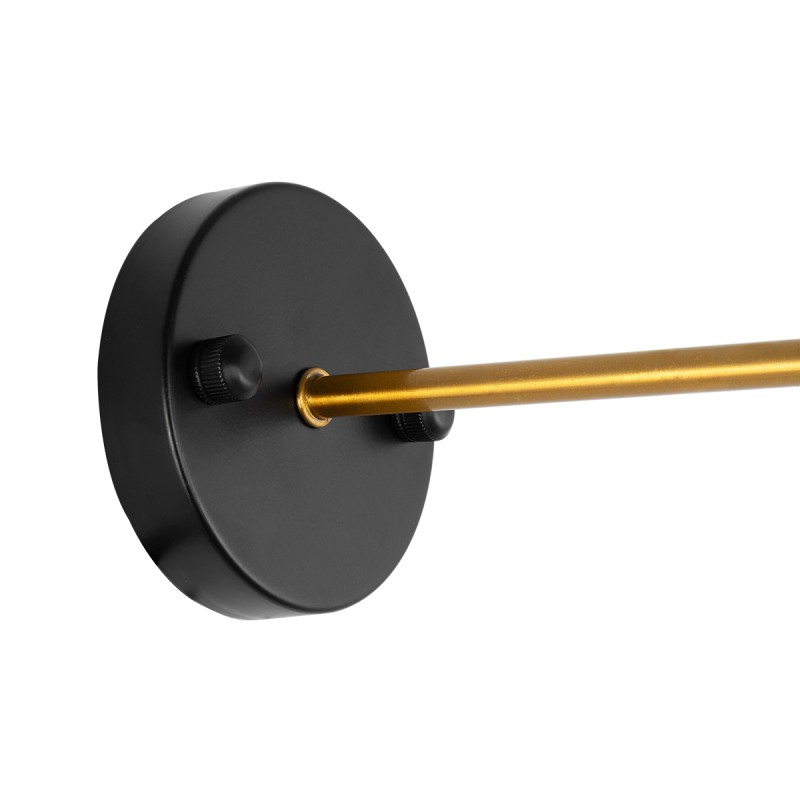 GloboStar® LYDIA 01159 Vintage Επιτοίχιο Φωτιστικό Απλίκα Μονόφωτο 1 x E27 IP20 Μπρούτζινο Μέταλλο με Διάφανο Γυαλί - Μ19 x Π30 x Υ24cm