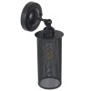 GloboStar® HOLVIA 01160 Vintage Επιτοίχιο Φωτιστικό Απλίκα Μονόφωτο 1 x E27 IP20 Μαύρο Μέταλλο - Μ16 x Π12 x Υ34cm