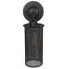 GloboStar® HOLVIA 01160 Vintage Επιτοίχιο Φωτιστικό Απλίκα Μονόφωτο 1 x E27 IP20 Μαύρο Μέταλλο - Μ16 x Π12 x Υ34cm