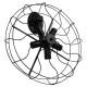 GloboStar® FAN 01163 Vintage Επιτοίχιο Φωτιστικό Απλίκα Πολύφωτο 5 x E27 IP20 Μαύρο Μέταλλο - Μ22 x Π46 x Υ46cm GloboStar® FAN 01163 Vintage Επιτοίχιο Φωτιστικό Απλίκα Πολύφωτο 5 x E27 IP20 Μαύρο Μέταλλο - Μ22 x Π46 x Υ46cm