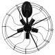 GloboStar® FAN 01163 Vintage Επιτοίχιο Φωτιστικό Απλίκα Πολύφωτο 5 x E27 IP20 Μαύρο Μέταλλο - Μ22 x Π46 x Υ46cm GloboStar® FAN 01163 Vintage Επιτοίχιο Φωτιστικό Απλίκα Πολύφωτο 5 x E27 IP20 Μαύρο Μέταλλο - Μ22 x Π46 x Υ46cm