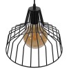 GloboStar® TERE 01165 Vintage Κρεμαστό Φωτιστικό Καμπάνα Μονόφωτο 1 x E27 IP20 Μαύρο Μέταλλο - Μ30 x Π30 x Υ25cm