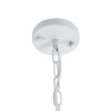 GloboStar® LARKIN 01174 Vintage Κρεμαστό Φωτιστικό Καμπάνα Μονόφωτο 1 x E27 IP20 Λευκό Μέταλλο - Μ30 x Π30 x Y28cm