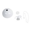 GloboStar® LARKIN 01174 Vintage Κρεμαστό Φωτιστικό Καμπάνα Μονόφωτο 1 x E27 IP20 Λευκό Μέταλλο - Μ30 x Π30 x Y28cm
