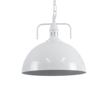 GLOBOSTAR® LARKIN 01174 Vintage Κρεμαστό Φωτιστικό Οροφής με Ντουί 1 x E27 AC 220-240V IP20 - Λευκό - Μ30 x Π30 x Y28cm