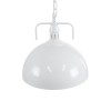 GloboStar® LARKIN 01174 Vintage Κρεμαστό Φωτιστικό Καμπάνα Μονόφωτο 1 x E27 IP20 Λευκό Μέταλλο - Μ30 x Π30 x Y28cm