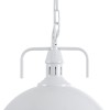 GloboStar® LARKIN 01174 Vintage Κρεμαστό Φωτιστικό Καμπάνα Μονόφωτο 1 x E27 IP20 Λευκό Μέταλλο - Μ30 x Π30 x Y28cm