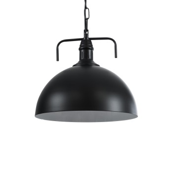 GLOBOSTAR® LARKIN 01175 Vintage Κρεμαστό Φωτιστικό Οροφής με Ντουί 1 x E27 AC 220-240V IP20 - Μαύρο - Μ30 x Π30 x Y28cm