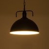 GloboStar® LARKIN 01175 Vintage Κρεμαστό Φωτιστικό Καμπάνα Μονόφωτο 1 x E27 IP20 Μαύρο Μέταλλο - Μ30 x Π30 x Y28cm