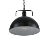 GloboStar® LARKIN 01175 Vintage Κρεμαστό Φωτιστικό Καμπάνα Μονόφωτο 1 x E27 IP20 Μαύρο Μέταλλο - Μ30 x Π30 x Y28cm