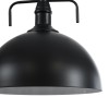 GloboStar® LARKIN 01175 Vintage Κρεμαστό Φωτιστικό Καμπάνα Μονόφωτο 1 x E27 IP20 Μαύρο Μέταλλο - Μ30 x Π30 x Y28cm