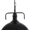 GloboStar® LARKIN 01175 Vintage Κρεμαστό Φωτιστικό Καμπάνα Μονόφωτο 1 x E27 IP20 Μαύρο Μέταλλο - Μ30 x Π30 x Y28cm