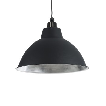 GLOBOSTAR® LOUVE 01176 Vintage Κρεμαστό Φωτιστικό Οροφής με Ντουί 1 x E27 AC 220-240V IP20 - Μαύρο - Μ40 x Π40 x Υ30cm