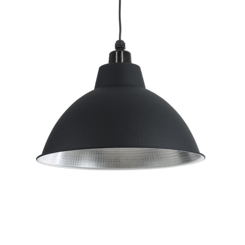 GLOBOSTAR® LOUVE 01177 Vintage Κρεμαστό Φωτιστικό Οροφής με Ντουί 1 x E27 AC 220-240V IP20 - Μαύρο - Μ40 x Π40 x Υ30cm