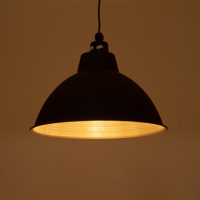 GLOBOSTAR® LOUVE 01177 Vintage Κρεμαστό Φωτιστικό Οροφής με Ντουί 1 x E27 AC 220-240V IP20 - Μαύρο - Μ40 x Π40 x Υ30cm