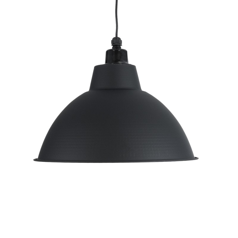 GLOBOSTAR® LOUVE 01177 Vintage Κρεμαστό Φωτιστικό Οροφής με Ντουί 1 x E27 AC 220-240V IP20 - Μαύρο - Μ40 x Π40 x Υ30cm