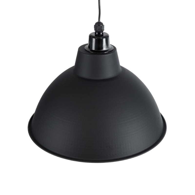 GLOBOSTAR® LOUVE 01177 Vintage Κρεμαστό Φωτιστικό Οροφής με Ντουί 1 x E27 AC 220-240V IP20 - Μαύρο - Μ40 x Π40 x Υ30cm