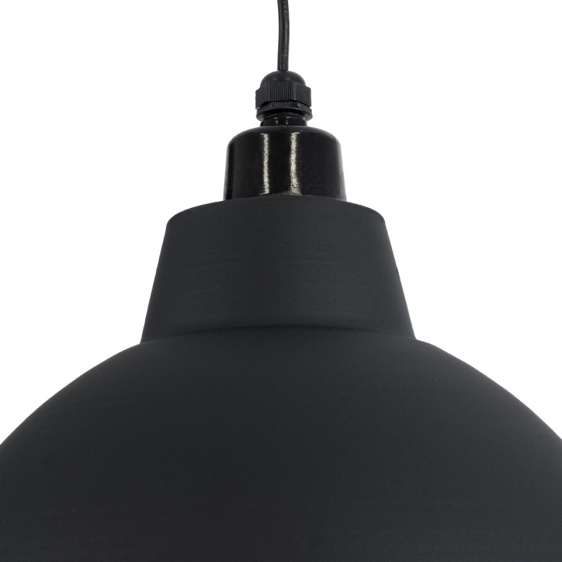GLOBOSTAR® LOUVE 01177 Vintage Κρεμαστό Φωτιστικό Οροφής με Ντουί 1 x E27 AC 220-240V IP20 - Μαύρο - Μ40 x Π40 x Υ30cm