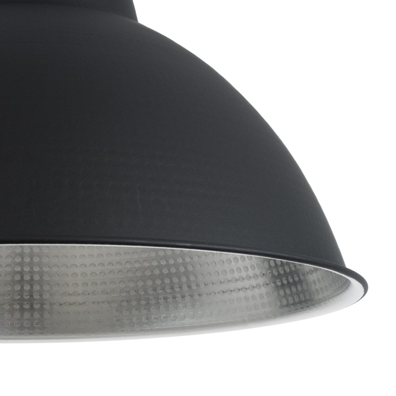 GLOBOSTAR® LOUVE 01177 Vintage Κρεμαστό Φωτιστικό Οροφής με Ντουί 1 x E27 AC 220-240V IP20 - Μαύρο - Μ40 x Π40 x Υ30cm