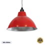 GLOBOSTAR® LOUVE 01177 Vintage Κρεμαστό Φωτιστικό Οροφής με Ντουί 1 x E27 AC 220-240V IP20 - Κόκκινο - Μ40 x Π40 x Υ30cm