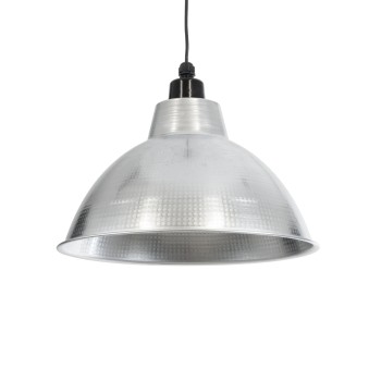 GLOBOSTAR® LOUVE 01178 Vintage Κρεμαστό Φωτιστικό Οροφής με Ντουί 1 x E27 AC 220-240V IP20 - Ασημί - Μ40 x Π40 x Υ30cm