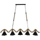 GloboStar® TYMEN 01190 Vintage Κρεμαστό Φωτιστικό Καμπάνα Πολύφωτο 5 x E27 IP20 Μαύρο Μέταλλο με Μπεζ Σχοινί - Μ150 x Π22 x Υ23cm GloboStar® TYMEN 01190 Vintage Κρεμαστό Φωτιστικό Καμπάνα Πολύφωτο 5 x E27 IP20 Μαύρο Μέταλλο με Μπεζ Σχοινί - Μ150 x Π22 x Υ23cm