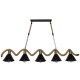 GloboStar® TYMEN 01190 Vintage Κρεμαστό Φωτιστικό Καμπάνα Πολύφωτο 5 x E27 IP20 Μαύρο Μέταλλο με Μπεζ Σχοινί - Μ150 x Π22 x Υ23cm GloboStar® TYMEN 01190 Vintage Κρεμαστό Φωτιστικό Καμπάνα Πολύφωτο 5 x E27 IP20 Μαύρο Μέταλλο με Μπεζ Σχοινί - Μ150 x Π22 x Υ23cm