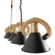 GloboStar® TYMEN 01190 Vintage Κρεμαστό Φωτιστικό Καμπάνα Πολύφωτο 5 x E27 IP20 Μαύρο Μέταλλο με Μπεζ Σχοινί - Μ150 x Π22 x Υ23cm GloboStar® TYMEN 01190 Vintage Κρεμαστό Φωτιστικό Καμπάνα Πολύφωτο 5 x E27 IP20 Μαύρο Μέταλλο με Μπεζ Σχοινί - Μ150 x Π22 x Υ23cm