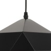 GloboStar® HEXAGON 01194 Μοντέρνο Κρεμαστό Φωτιστικό Καμπάνα Μονόφωτο 1 x E27 IP20 Μαύρο & Χρυσό Μέταλλο - Μ25 x Π25 x Υ15cm