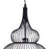 GLOBOSTAR® LILY 01199 Μοντέρνο Κρεμαστό Φωτιστικό Οροφής με Ντουί 1 x E27 AC 220-240V IP20 - Μαύρο & Λευκό - Μ31 x Π31 x Υ42cm