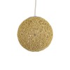 GloboStar® OCEANA 01200 Boho Κρεμαστό Φωτιστικό Μπάλα Μονόφωτο 1 x E27 IP20 Μπεζ Σχοινί - Μ20 x Π20 x Υ20cm