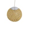 GloboStar® OCEANA 01200 Boho Κρεμαστό Φωτιστικό Μπάλα Μονόφωτο 1 x E27 IP20 Μπεζ Σχοινί - Μ20 x Π20 x Υ20cm
