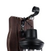 GloboStar® BRASRA 01204 Vintage Επιτοίχιο Φωτιστικό Απλίκα Μονόφωτο 1 x E27 IP20 Καφέ Ξύλο, Μαύρο Μέταλλο με Διάφανο Γυαλί - Μ15 x Π20 x Υ30cm