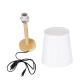 GloboStar® NAPHIE 01208 Κλασσικό Επιτραπέζιο Φωτιστικό Πορτατίφ Μονόφωτο 1 x E27 IP20 Μπεζ Ξύλο με Λευκό Ύφασμα - Μ21 x Π21 x Υ42cm GloboStar® NAPHIE 01208 Κλασικό Επιτραπέζιο Φωτιστικό Πορτατίφ Μονόφωτο 1 x E27 Ξύλινο με Λευκό Καπέλο Φ21 x Υ42cm