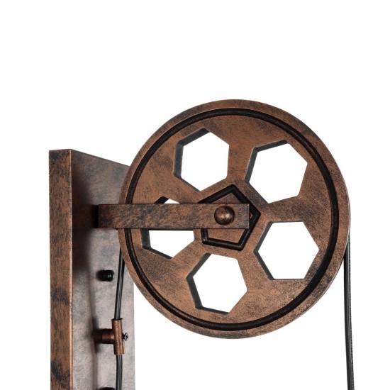 GloboStar® RYDON 01216 Vintage Επιτοίχιο Φωτιστικό Απλίκα Μονόφωτο 1 x E27 IP20 Χάλκινο Μέταλλο - Μ15 x Π24 x Υ70cm GloboStar® RYDON 01216 Vintage Επιτοίχιο Φωτιστικό Απλίκα Μονόφωτο 1 x E27 IP20 Χάλκινο Μέταλλο - Μ15 x Π24 x Υ70cm