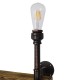 GloboStar® ENIMAS 01217 Vintage Επιτοίχιο Φωτιστικό Απλίκα Δίφωτο 2 x E27 IP20 Χάλκινο Μέταλλο με Μπεζ Ξύλο - Μ65 x Π23 x Υ76cm GloboStar® ENIMAS 01217 Vintage Επιτοίχιο Φωτιστικό Απλίκα Δίφωτο 2 x E27 IP20 Χάλκινο Μέταλλο με Μπεζ Ξύλο - Μ65 x Π23 x Υ76cm