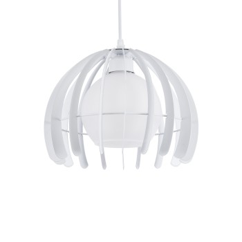 GLOBOSTAR® INGLEY 01225 Μοντέρνο Κρεμαστό Φωτιστικό Οροφής με Ντουί 1 x E27 AC 220-240V IP20 - Λευκό - Μ26 x Π26 x Υ21cm